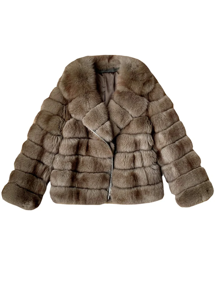 Fangtai 2023 New Natural Real Fox Fur Coat Women Free Shipping on Short Whole Leather Winter Warm Luxury Special Offer Jacket