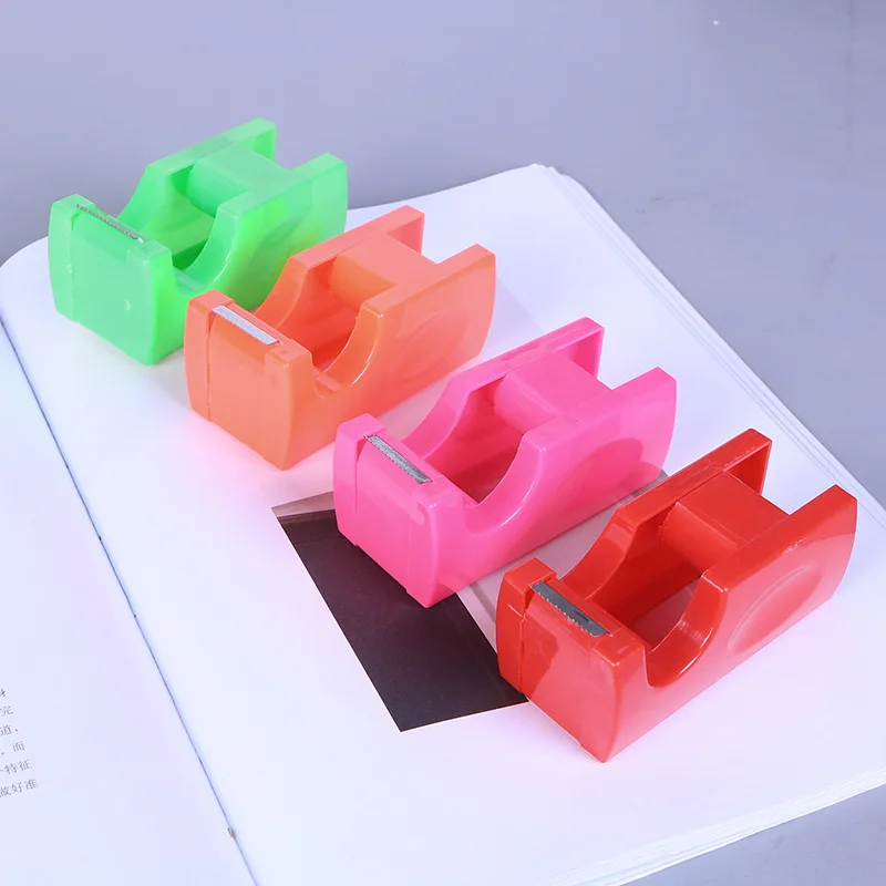 

Plastic With Tape Cutter Dispenser Masking Tape Holder Random Color DIY Packing Tape Dispenser School Office Supplies