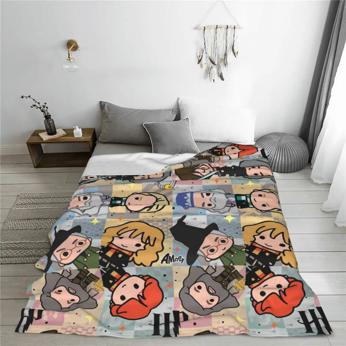 Одеяло Harrys Potters для пикника фланелевое одеяло дивана-кровати мягкое покрывало на