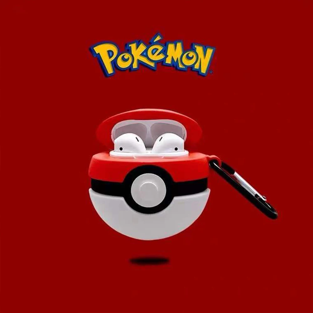 

Anti Falling Soft Shell Pokemon Anime Kawai Pikachu Elf Ball Protective Sleeve For Airpods Por 1/2/3 Silicone Bluetooth Earphone