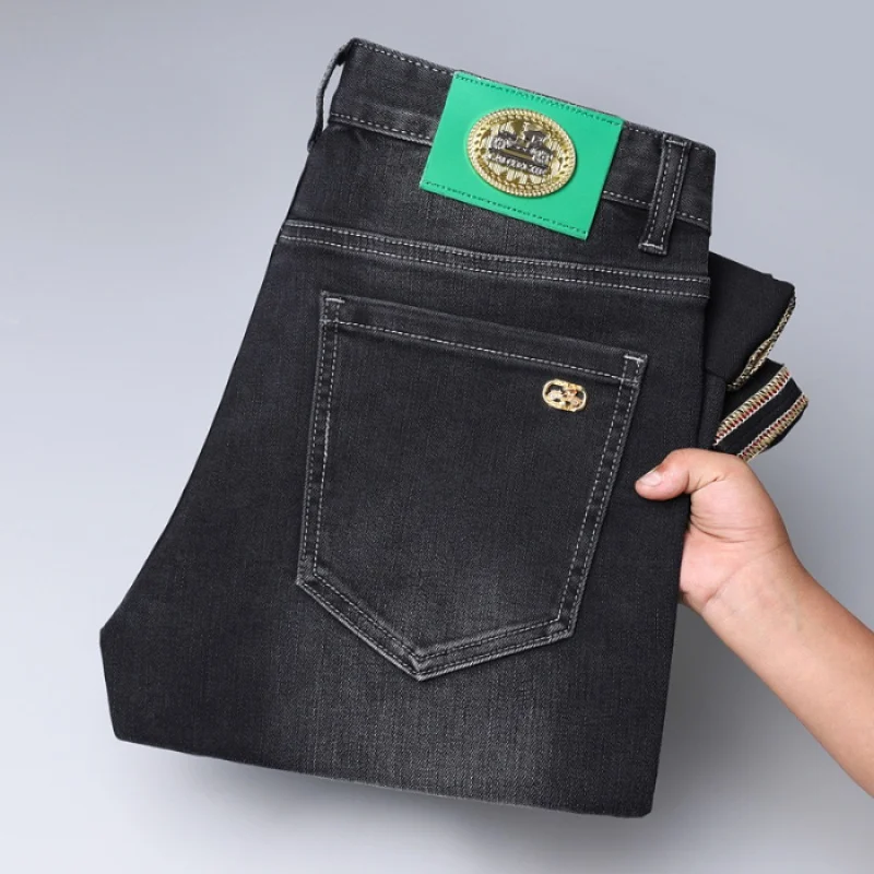 -1 черно-серые Классические облегающие модные брюки Seiko с прямыми штанинами для