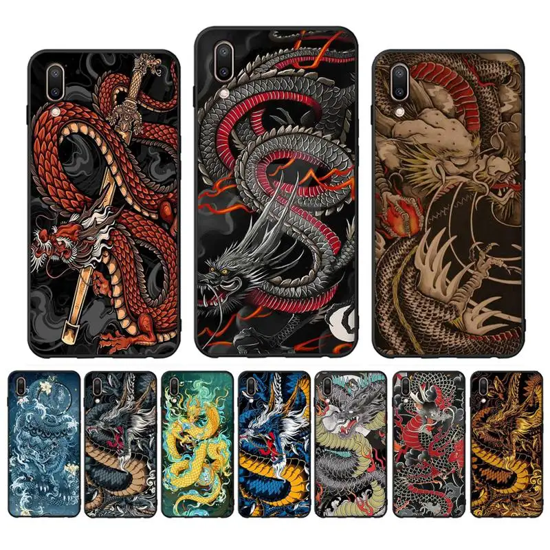 

Cute Dragon Phone Case for Vivo Y91C Y11 17 19 17 67 81 Oppo A9 2020 Realme c3