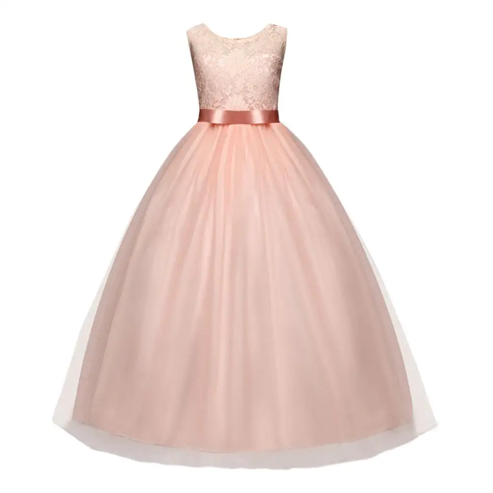 

Children Kids Girls Dresses Chic Cultivate Oneself Sleeveless Fashion Sweet Lace Temperament Lovely Tutu Prom Dress