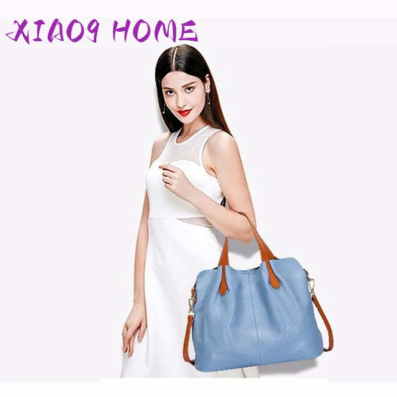 

Women's Leather One-shoulder Messenger Handbag 2022 New Year Hot-selling Solid Color Cowhide Picture-pack Storage Big Bags