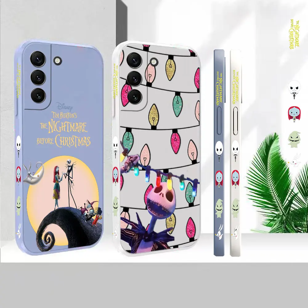 

The Nightmare Before Christmas Case For Samsung S23 S22 S21 S20 FE Ultra 5G S11 S11E S10 S10E S9 Plus Liquid Silicone Case Cover