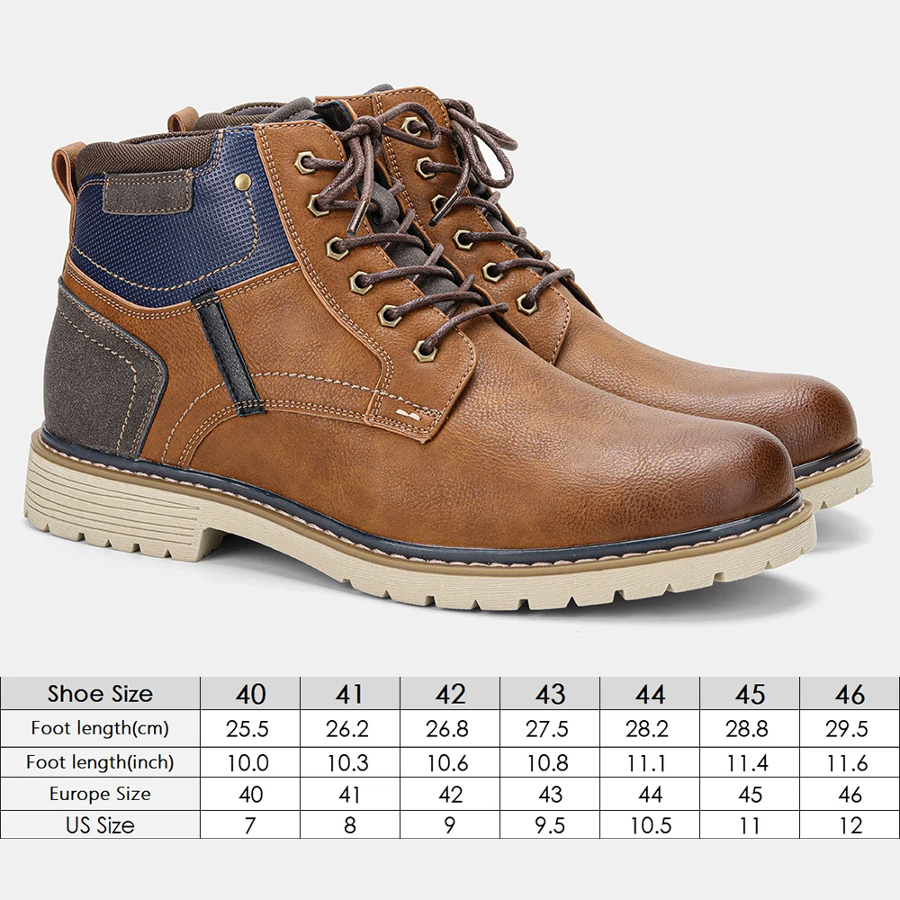 Мужские теплые кожаные зимние ботинки 40-46 брендовые удобные нескользящиемужские зимние ботинки