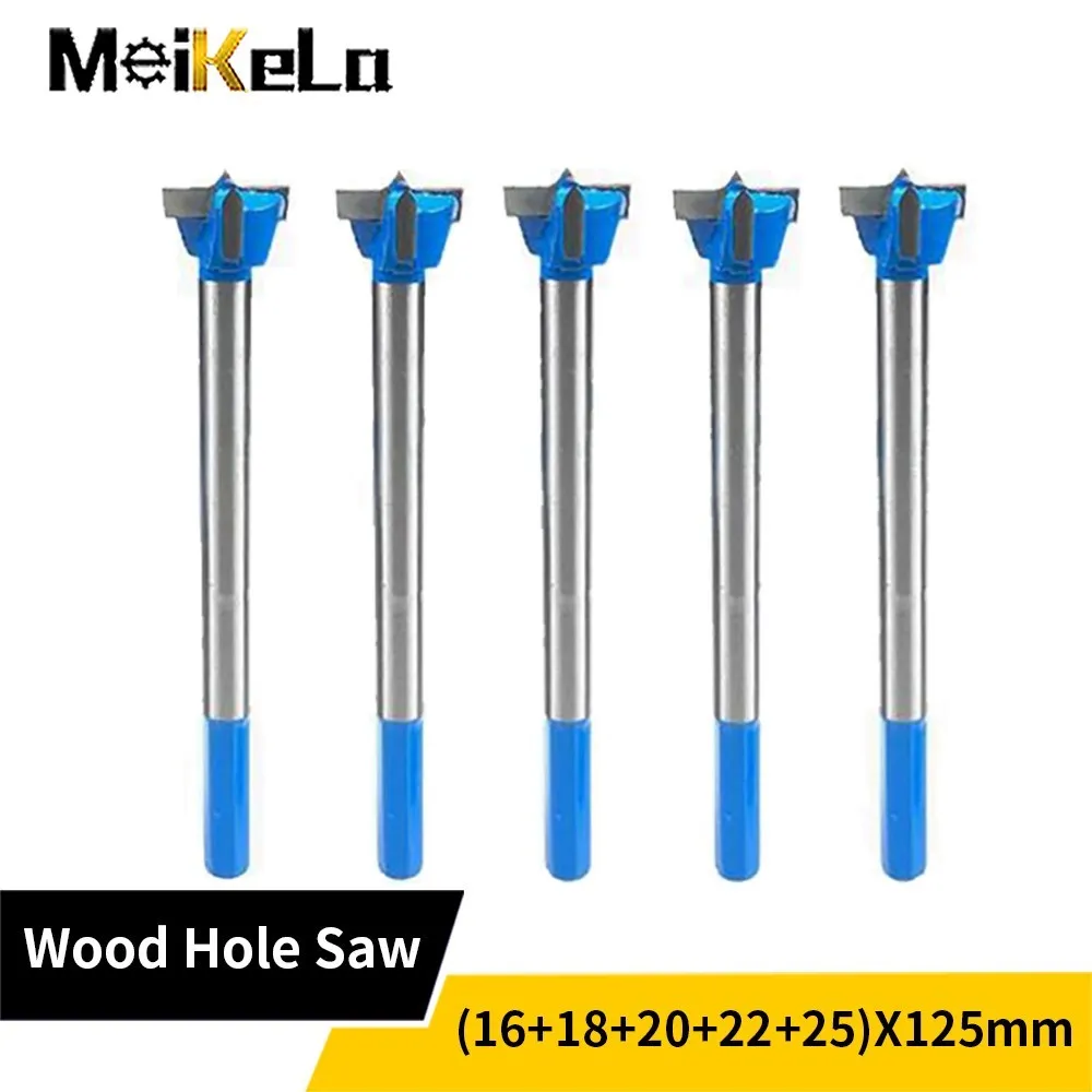 

Meikela Extended Wood Hole Saw Opener 125mm for Wood, Wood, Plastic, and Wood Table Hinge 5PCS Door Lock Expanding Drill Bit