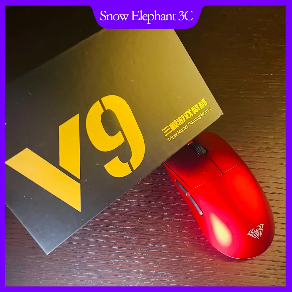Фото AULA V9 Ultra Беспроводная мышь 8000 Гц Трехрежимная PAW3950/PAW3395 Игровая Bluetooth-мышь FPS Игровой легкий дизайн ноутбука №1