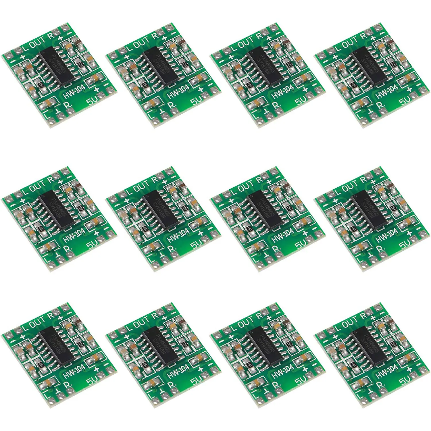 

12pcs PAM8403 Module Super Mini Digital Amplifier Board 2 3W Class D Power Amplifier Board Efficient 2.5 to 5V Input