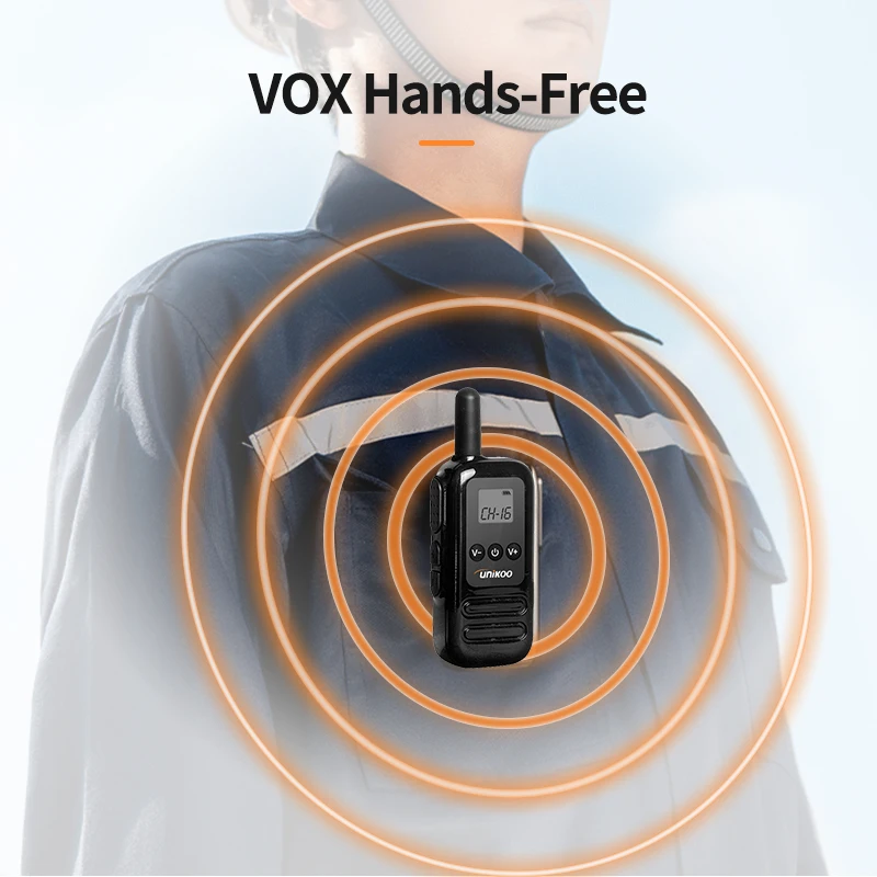 UNIKOO UK254 2 шт. мини-портативная двусторонняя радиостанция с ЖК-дисплеем PMR FRS