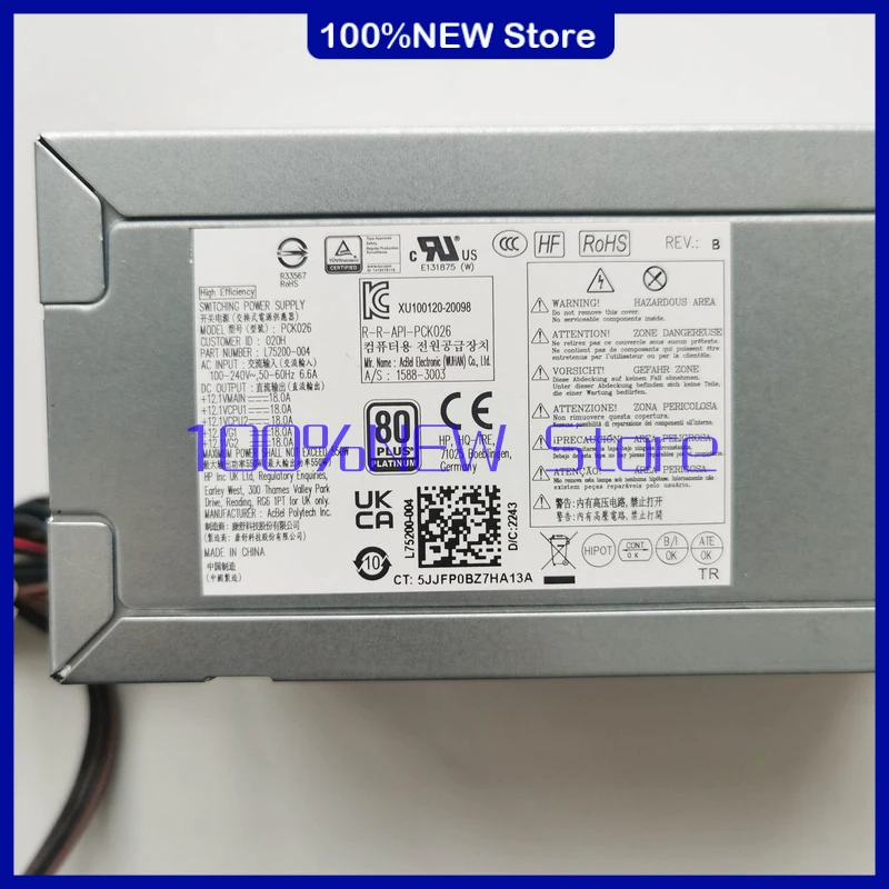 Фото Новый блок питания ZJ для HP Z2 Z1 800 880 G4 G5 G6 550W L75200-004 PA-5551-1HA №4