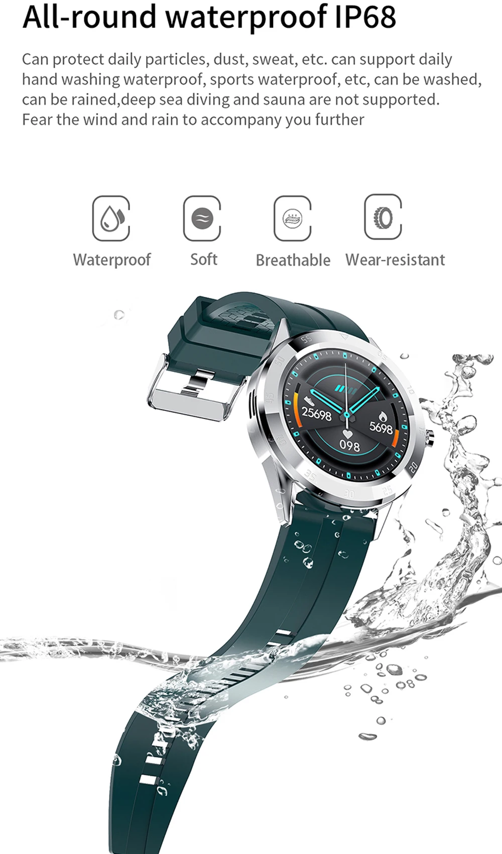 

Y10 Smart Watch 1.54' Full Touch Screen Dual Menu Style Multiple Dial Option Heart Rate Blood Pressure Oxygen Monitor SmartWatch