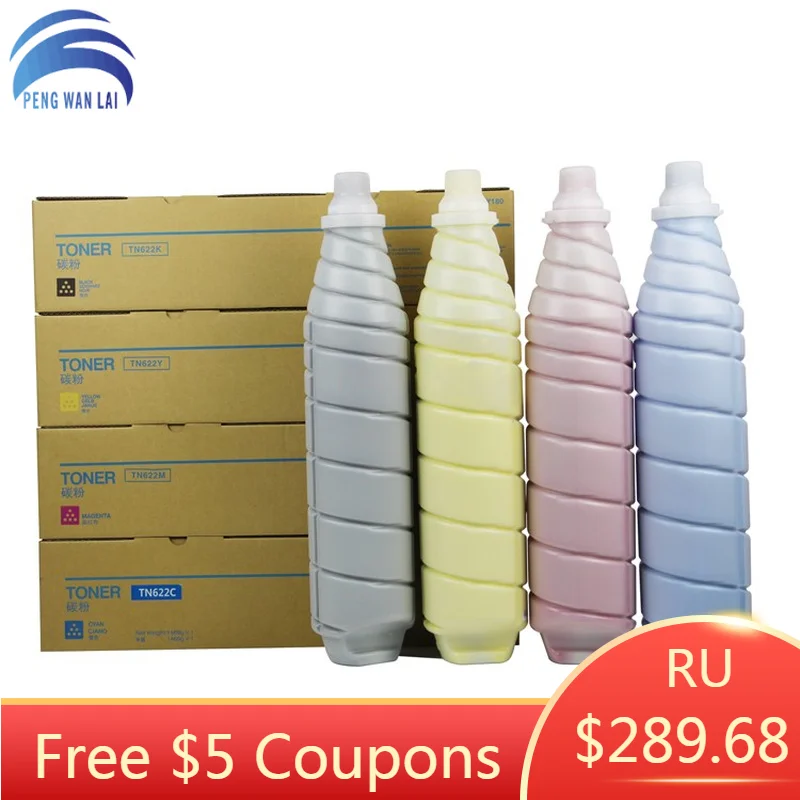 

1SET 4pcs toner TN622 For use in Konica Minolta Bizhub C1085 C1100 C6085 C6110 copier parts
