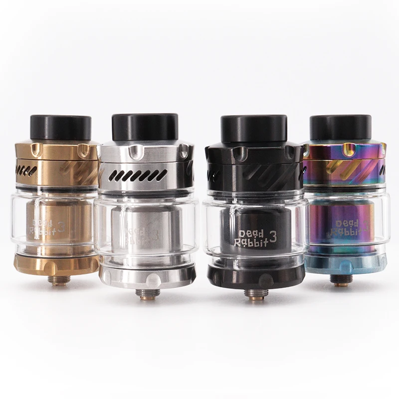 

Dead Rabbit 3 RTA Vape tank Atomizer 810 Drip Tip 3.5ml/5.5ml 25mm Dual Coil Top Filling Airflow Electronic Cigarette Vaper Tank