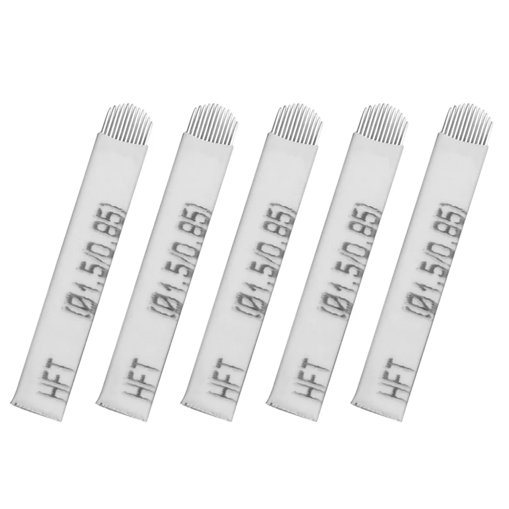 

50pcs Safe U-shaped Stainless Steel 12 Pen Eyebrows for Makeup Eyeliner