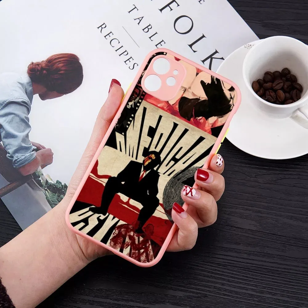 A-American P-психоs чехол для телефона iPhone 14 11 12 13 Mini Pro Max 8 7 Plus X XR XS MAX Прозрачный матовый