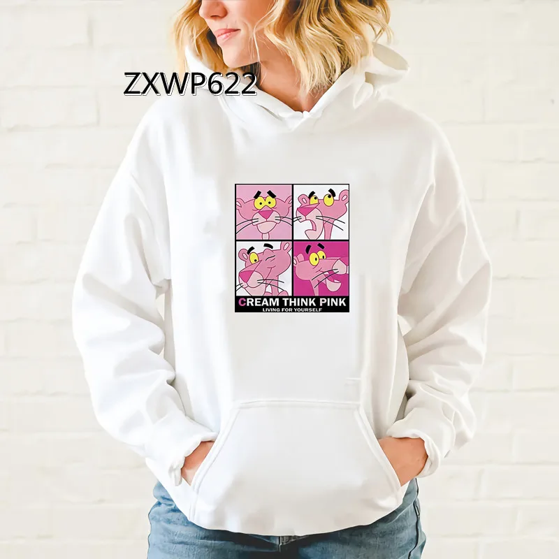 

Cute Cartoon Hoodie Fashion Women Oversized Hoodies Pink Panther Streetwear Tops Print Kawaii Loose Aesthetic Sweatshirt Clothes