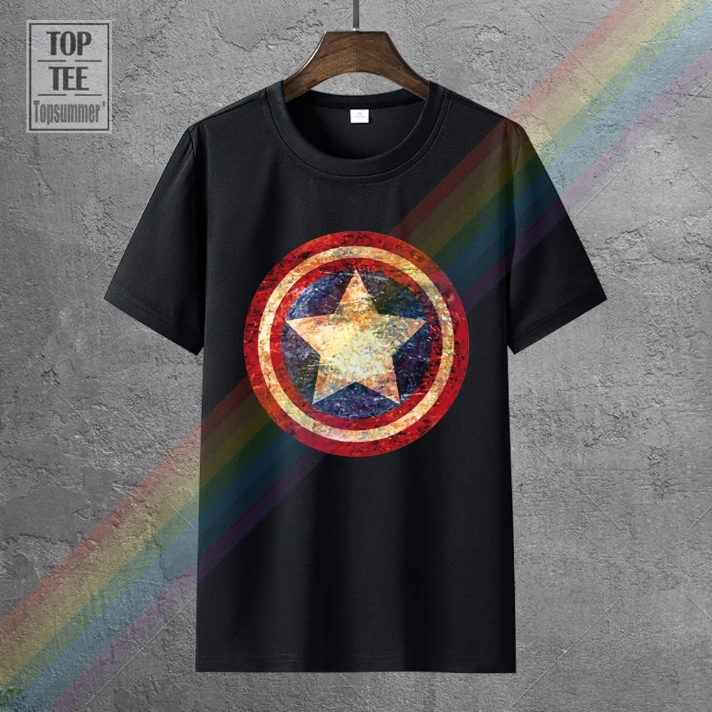 

Agents Of Shield America Captain Shield T-Shirt Cosplay Costume Men Summer Style Short Sleeve Print T Shirt Cotton Plus Size