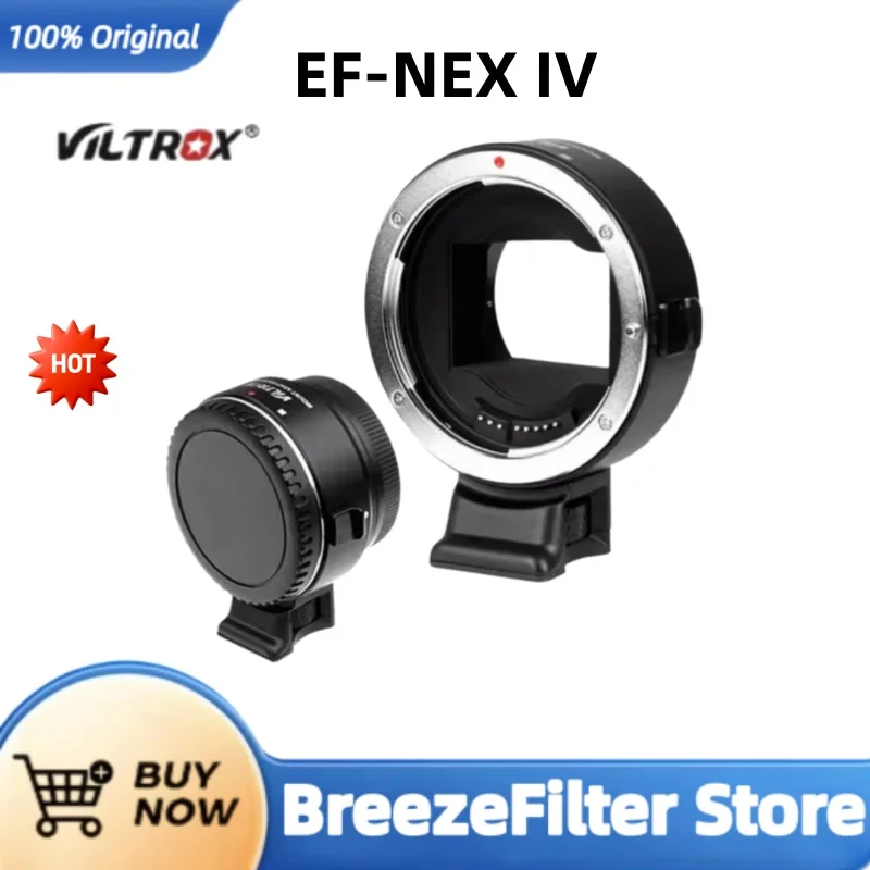 Фото Адаптер для объективов VILTROX EF-NEX IV с автофокусом для объективов Canon EF на камеры Sony E (A7M4/A6400/ZV-E10) №1