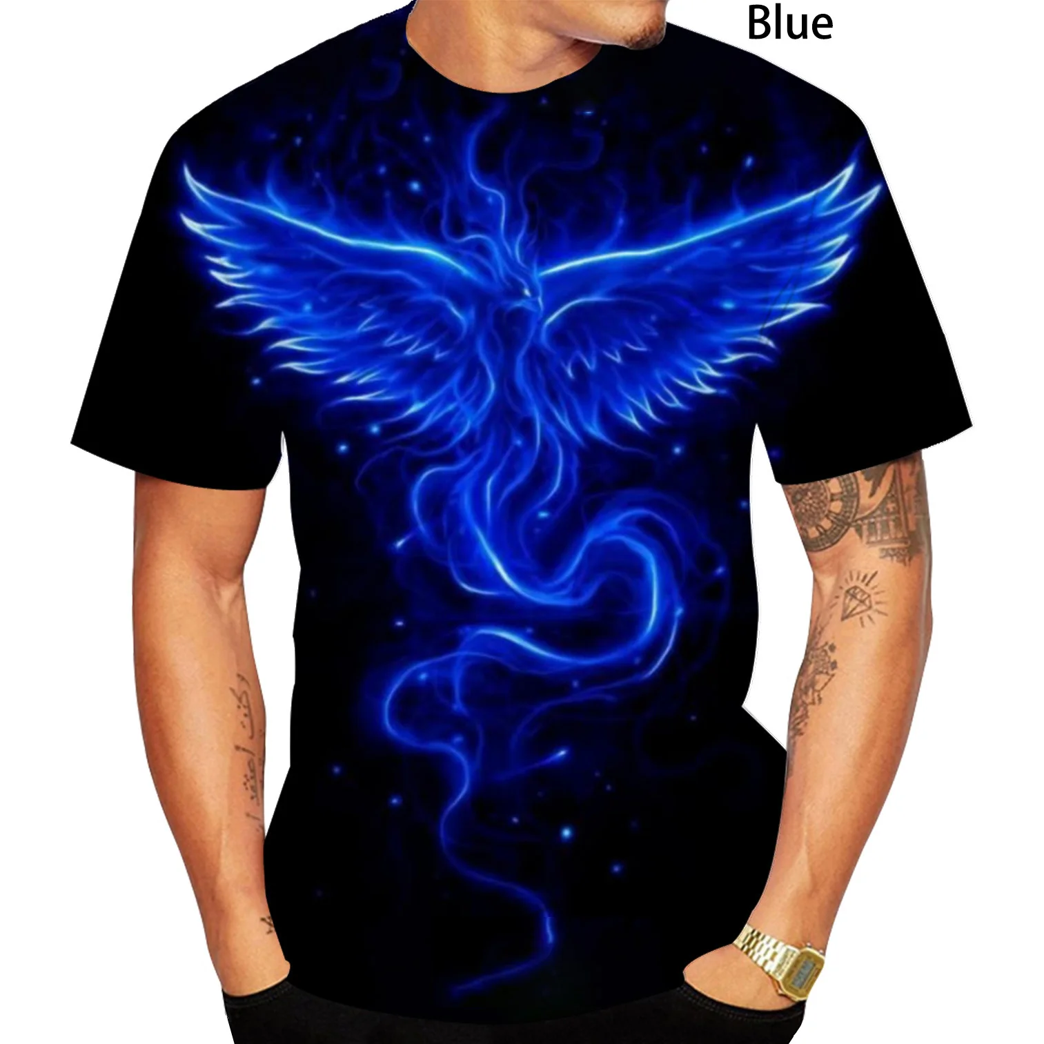 Новейшая модная 3D футболка с рисунком Феникса Мужская/женская светской птицей