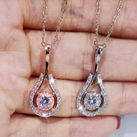 2022 new real s925 sterling diamond necklace pure natural pendant engagement christmas gift jewelry femme wholesale