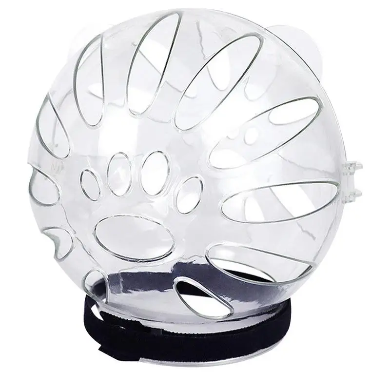 

Cat Muzzle Hollow Space Ball Cat Bubble Muzzle Anti-Bite Transparent Adjustable Kitten Helmets Breathable For Visit Vet Bathing