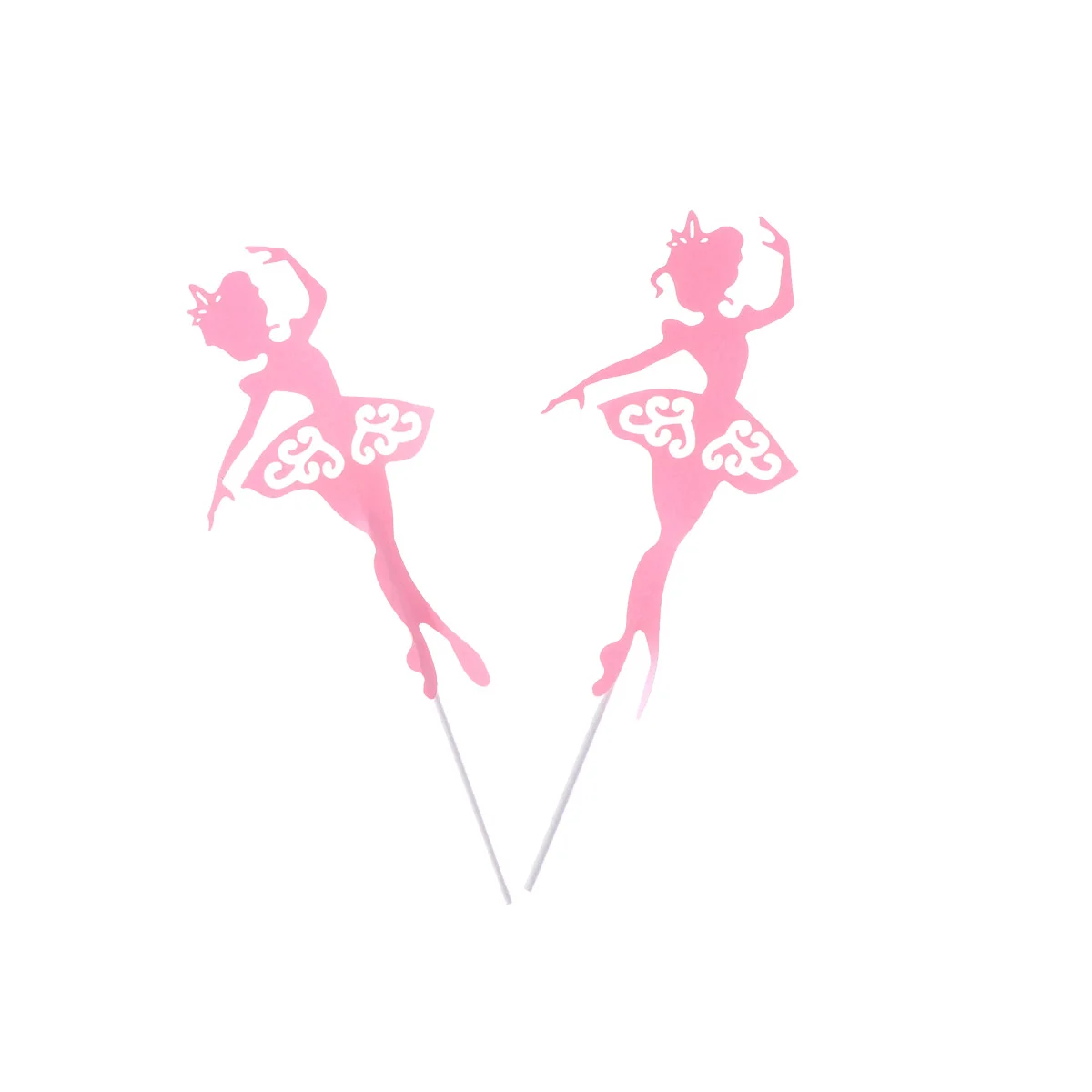 

10 Pcs Cake Toppers Toothpicks Food Birthday Party Supplies Child Pink Skort Women