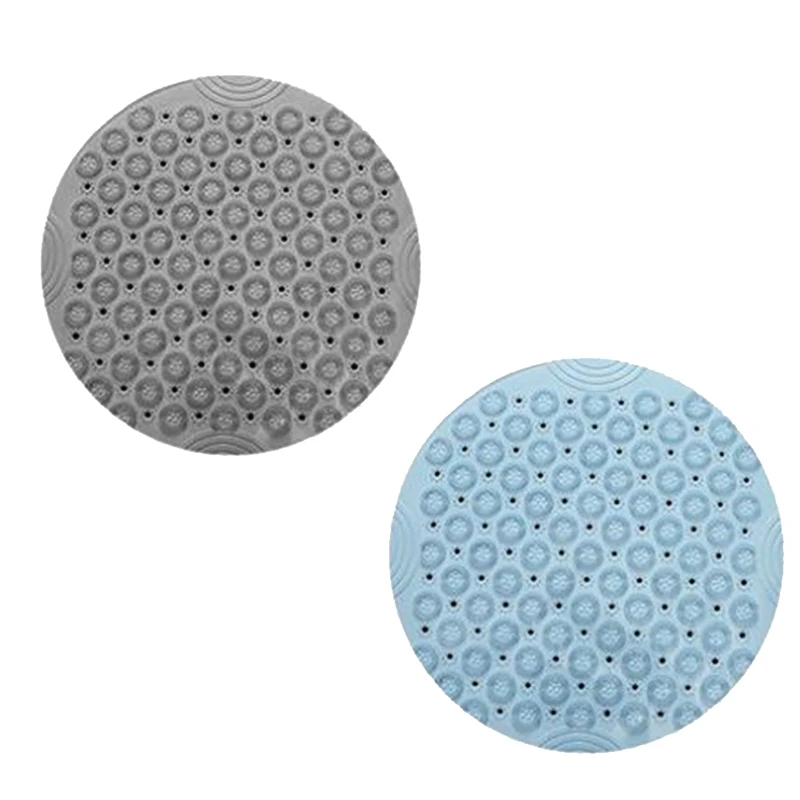

55 см нескользящий круглый коврик для ванной, безопасный коврик для душа, пластиковый Массажный коврик, напольный дренажный коврик на присос...