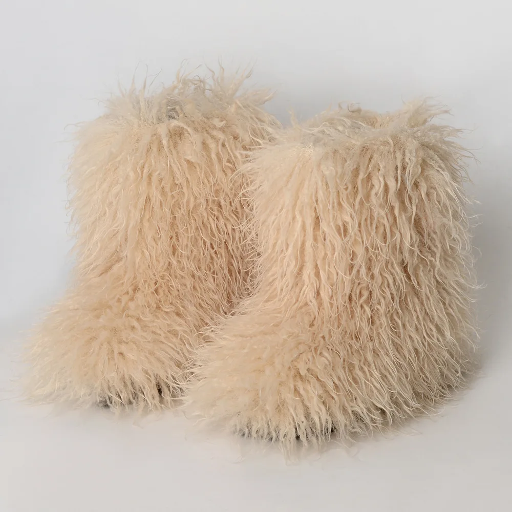 Зимние ботинки Furry Shoes Женские зимние с плюшевым мехом Пушистые теплые из