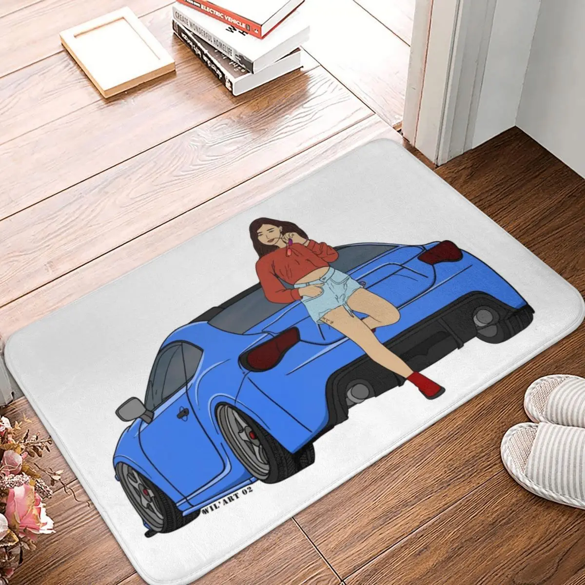 

Subaru Brz Bath Door Mat Jdms Car Rug Carpet Decor Entrance Living Room Home Kitchen Bathroom Antiwear Cocina