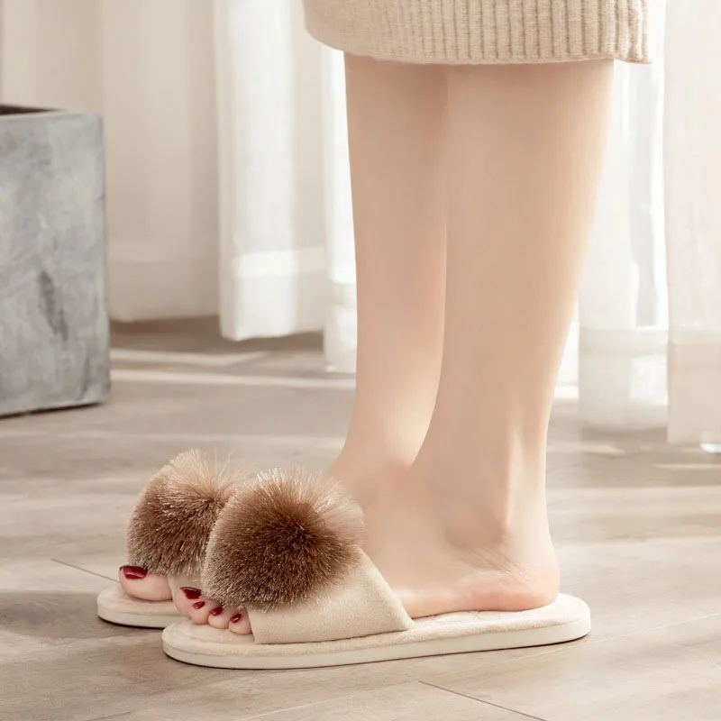 

2022 thin velvet spring and autumn non-slip indoor home with a cute girl's heart slippers DY2322