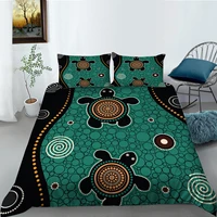european pattern hot sale soft bedding set 3d digital turtle printing 23pcs high quality duvet cover set esdeeuus size