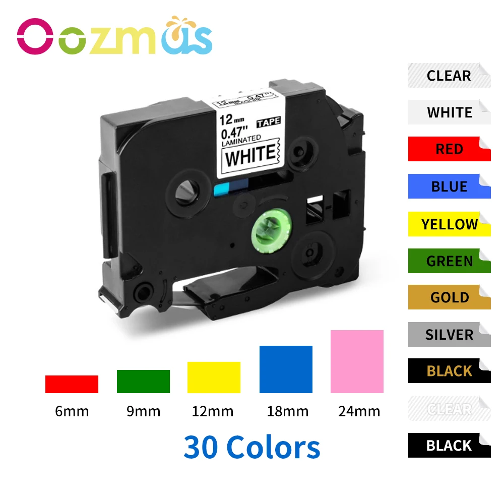 

TZE 231 631 Label Tape 12mm Compatible for Label Work for Brother P-touch Label Printer PT-H110 PT-HD200 PT-P710BT Label Maker