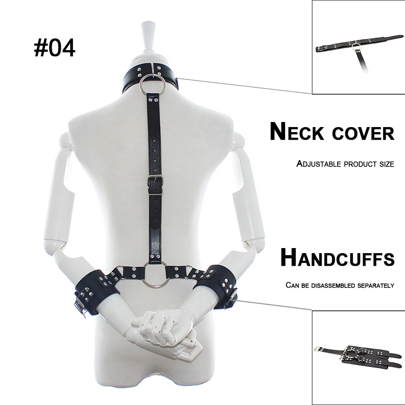 Кожаная задняя Фетиш фетиш секс-раб БДСМ бондаж эротическая секс-игрушка для