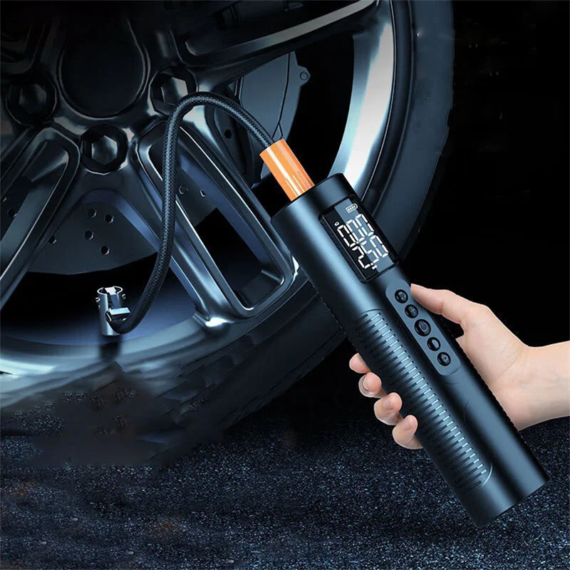 Car Mini Car Wireless Air Aump Intelligent Digital Display Portable Lighting Tire Air Pump Car Bicycle Air Pump