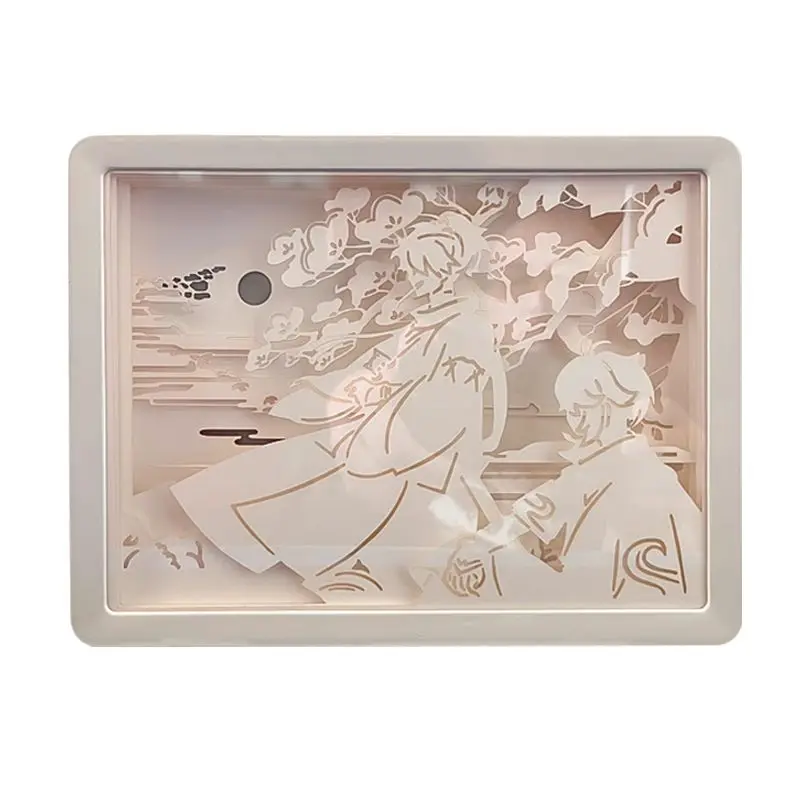 

Игра ударная каэдехара Kazuha и другая Ночная лампа для создания атмосферы в виде бумаги 3D лампа для резьбы по бумаге с питанием от USB для спальни