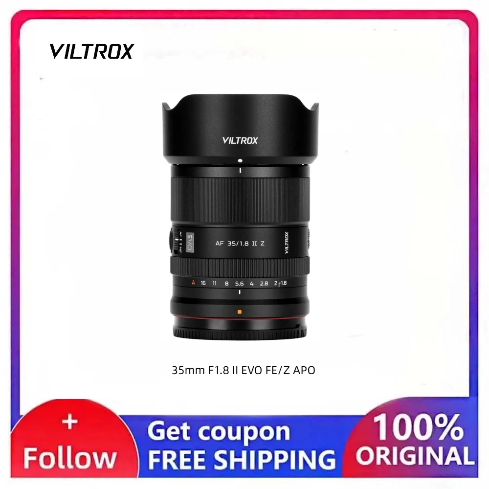Фото Объектив VILTROX 35mm F1.8 II EVO APO с STM-фокусировкой, кнопкой Fn и USB-обновлением для камер Sony E и Nikon Z №1