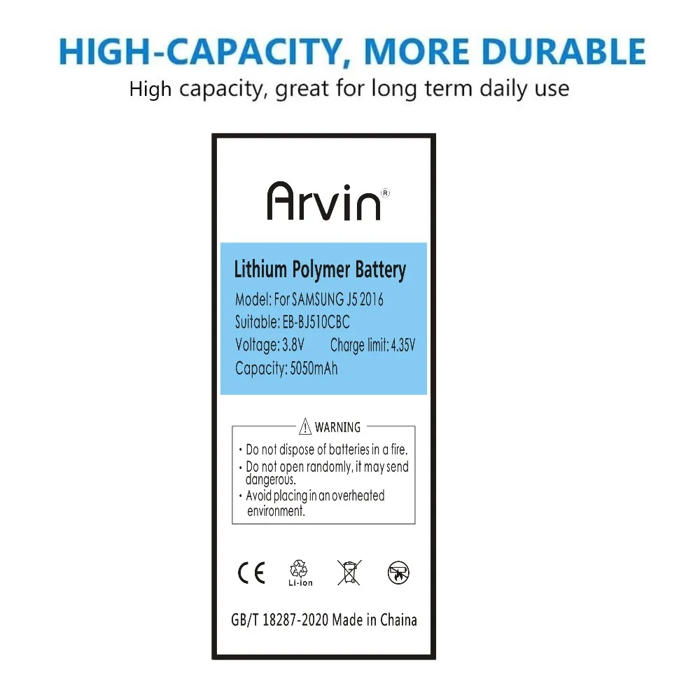 Новинка для SAMSUNG Φ 5050 мАч аккумулятор Samsung Galaxy J5 2016 Edition J510 J510FN J510F j5108 j5109 |