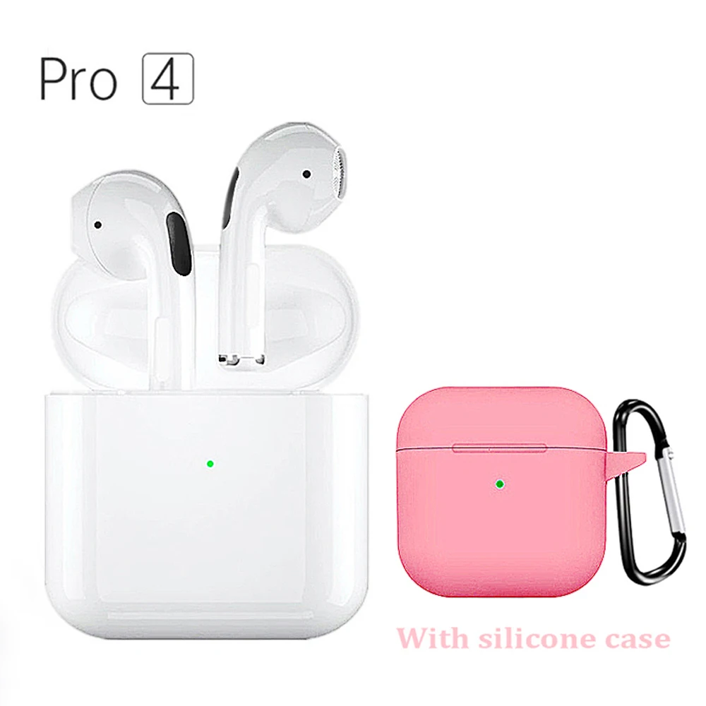 Миниатюрные Bluetooth наушники Air Pro 4 TWS с чехлами для Pods беспроводные