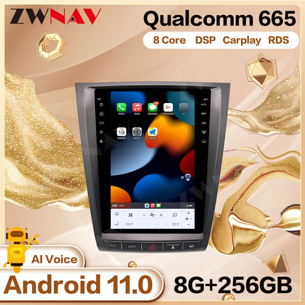 

Qualcomm Tesa- Screen Android Automotive Multimedia Player For Lexus GS GS300 GS460 GS350 2004 2005 2006 2007 2008 2009-2011 GPS