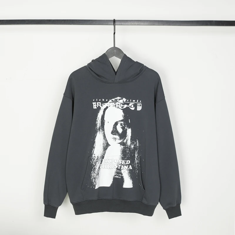 Худи с длинными волосами и принтом махровая одежда для мужчин женщин большие