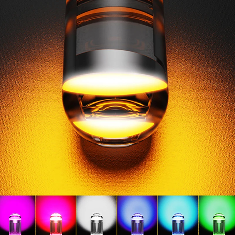 

2/6/10pcs Newest W5W Led T10 Car Light COB Glass 6000K Auto Automobiles License Plate Lamp Dome Read DRL Bulb Style 12V