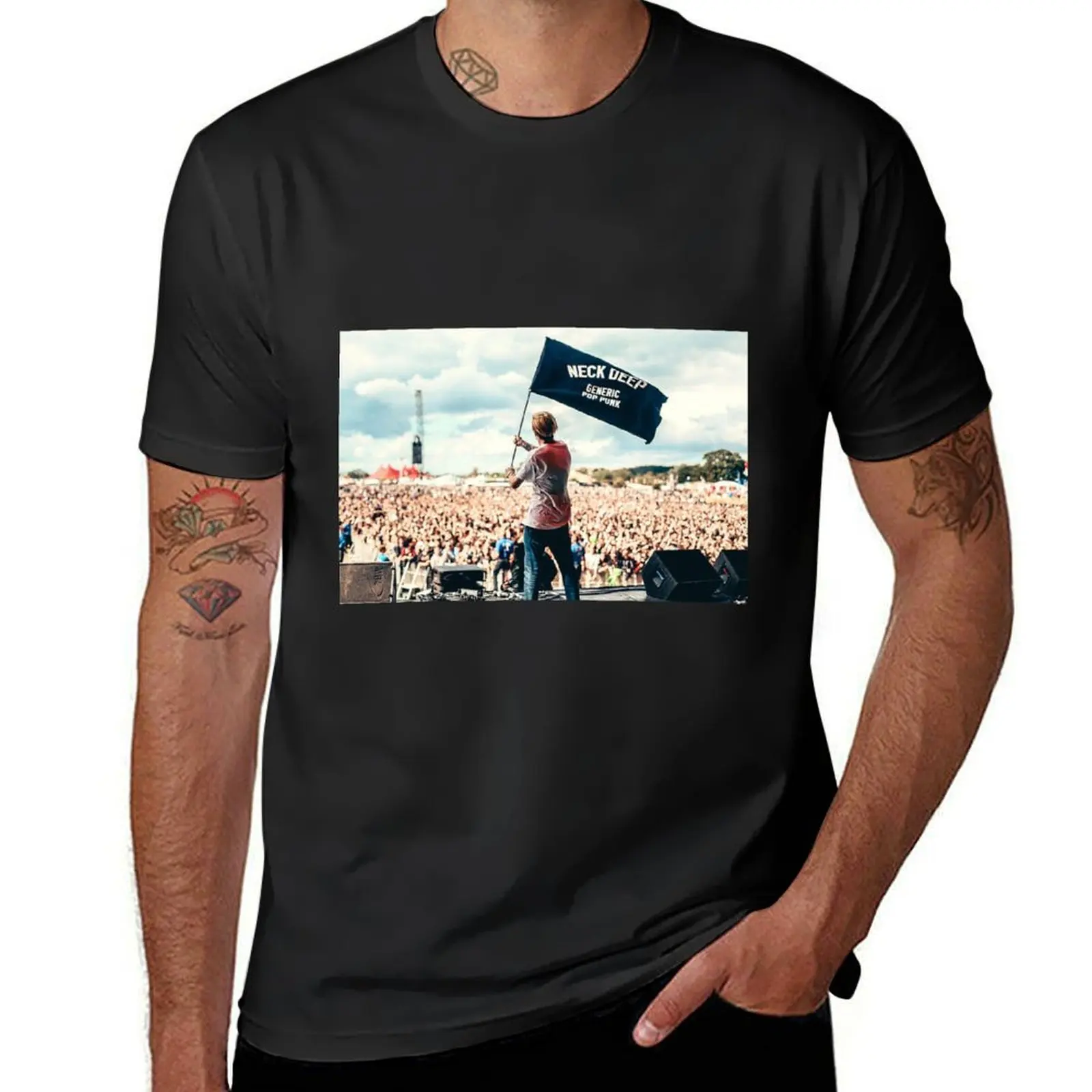 Винтажная рубашка Бен-бара с глубоким вырезом и флагом винтажная одежда блузка