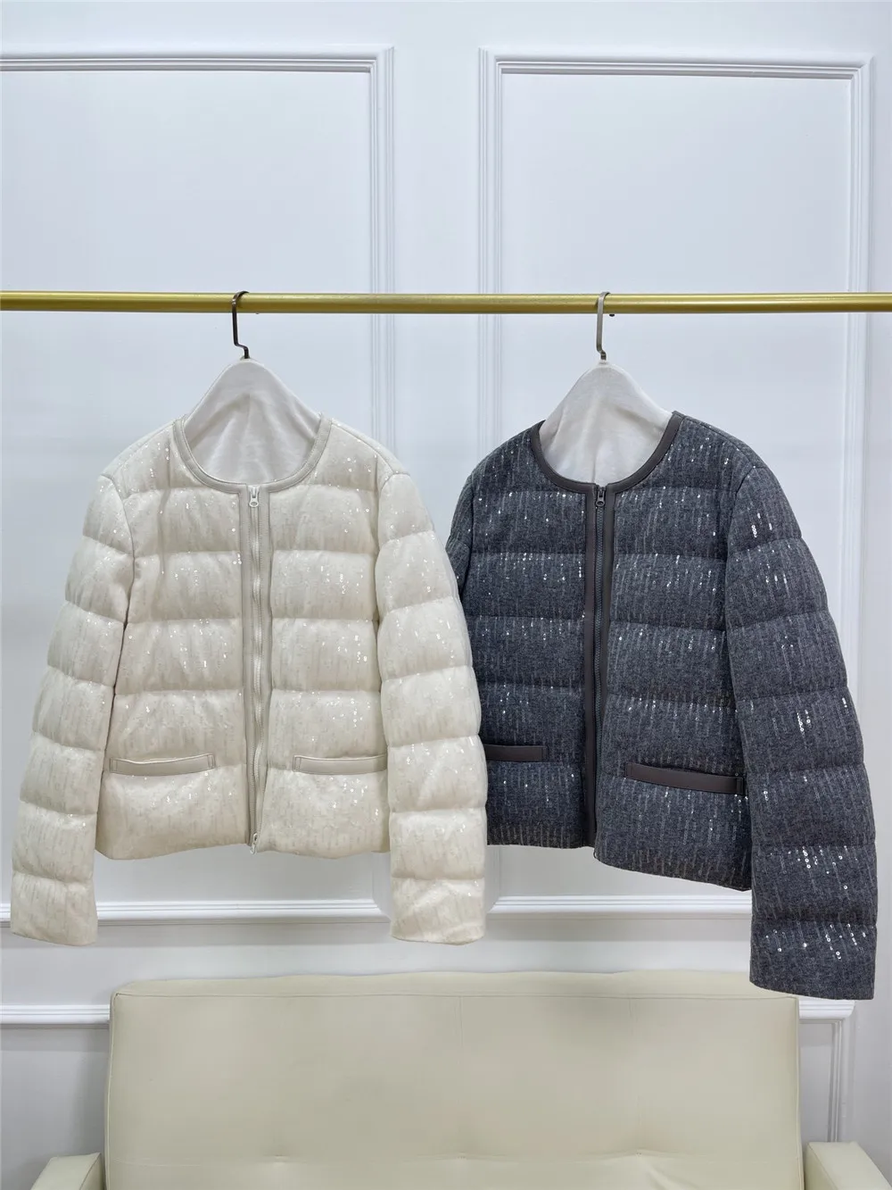 Зимняя куртка из гусиного пуха для женщин толстый теплый пуховик овечьей шерсти