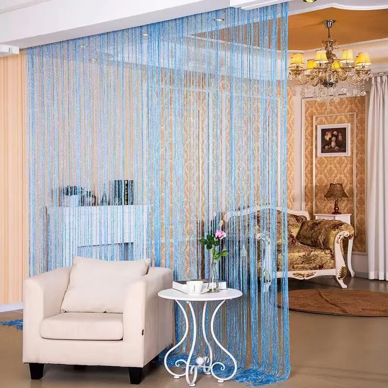 

String Curtain Anti-insect Shiny Tassel Hanging String Door Window Ceiling Wedding Decoration Living Room Curtains