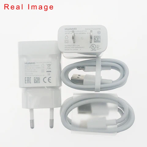 Оригинальное настенное зарядное устройство 5 В, 2 А, США, ЕС, кабель Micro USB Type-C, зарядка для HUAWEI P 8, 9, 10, 20, Mate 10, 20, 30 Lite, Honor 8x, 7x, Y 9, 7
