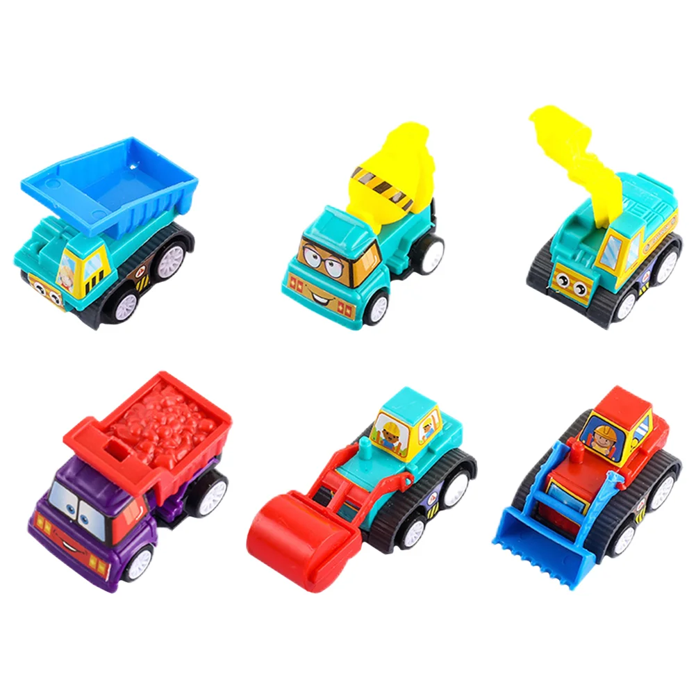 

6 Pcs Car Suit Wear-resistant Children Toy Household Kids Supply Pull Back Mini Interactive Plastic Toddler Toys