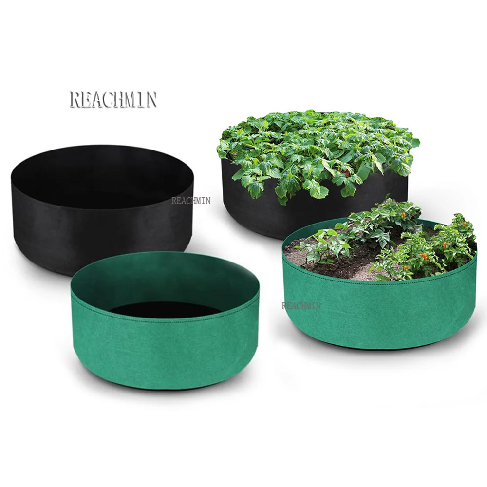 

10/15/30/40/50 Gallon Fabric Grow Bags Black/Green Felt Growing Pot Bag Home Gardening Plant Flower Vegetable Planter Container