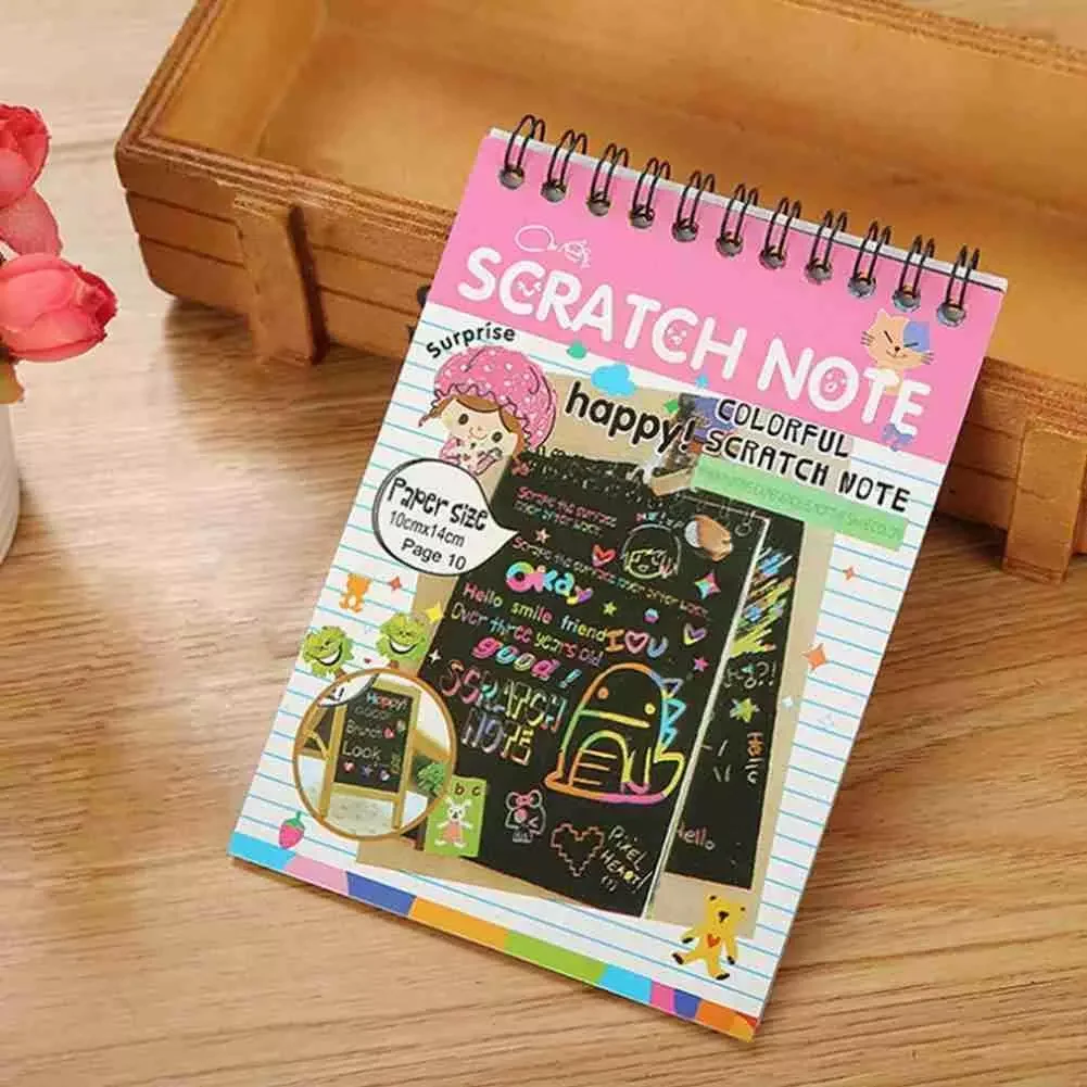 Книжка с царапинами яркая блокнотная бумага граффити доска Рисование
