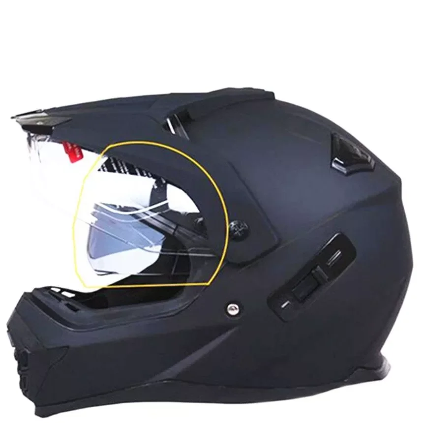 

Free Shipping Motorcycle Helmet With Sun Shield Atv Road Cross Motocross Helmet Double Lens Off Road Racing Moto Helmets XS 53cm